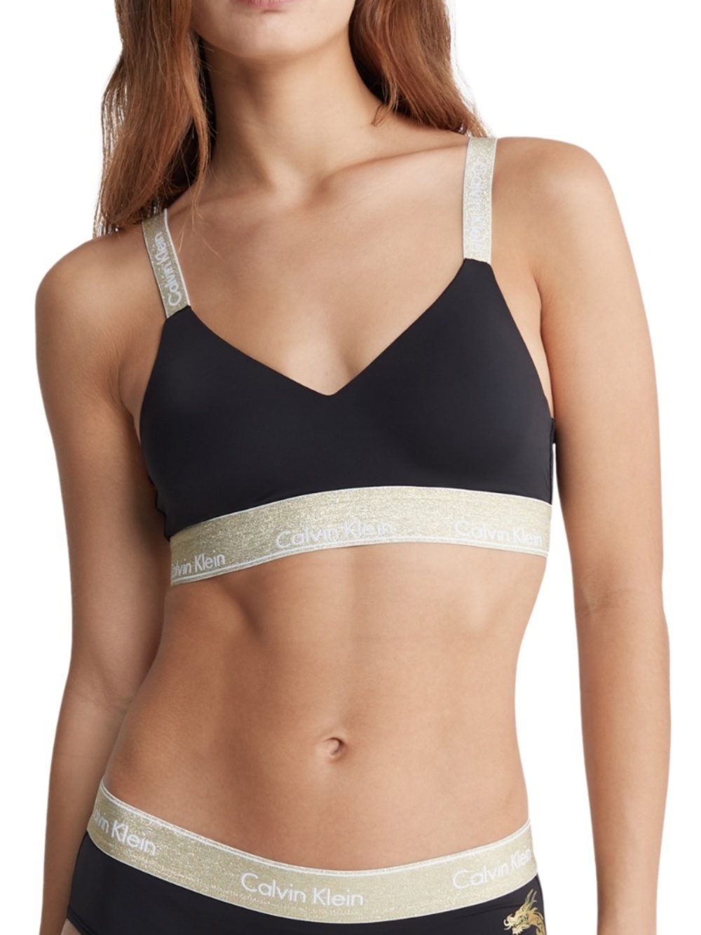 NWT XS  Calvin Klein Women's Modern Cotton Lunar New Year Lightly Lined Bralette
